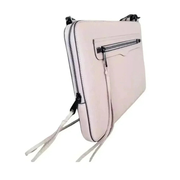 Rebecca Minkoff Regan Sleeve Leather 13" MacBook/Laptop Bag w/ Strap Slim Pink - Picture 4 of 16